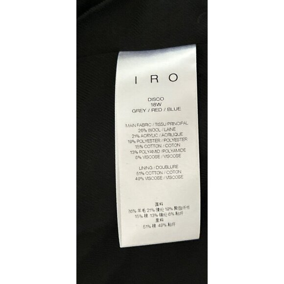 Iro Red Disco Tweed Jacket Wool Blend Red Silver Tweed Blazer Lined - Sz 4 - Picture 13 of 13